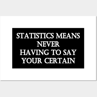 Funny One-Liner “Statistics” Joke Posters and Art